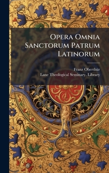 Hardcover Opera Omnia Sanctorum Patrum Latinorum [Greek] Book