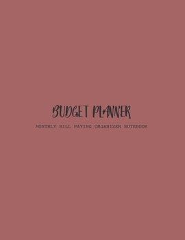 Paperback Budget Planner Monthly Bill Paying Organizer Notebook Book