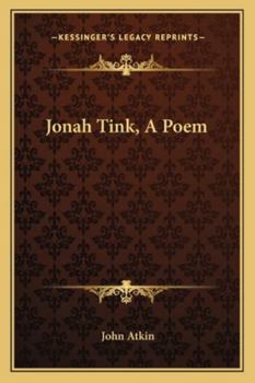 Paperback Jonah Tink, a Poem Book