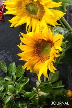 Journal: Vintage Rustic Positivity Sunflower Cute Blank Lined Journal Writing Notebook | Sunshine Botanical Floral Garden Decorated Interior Design