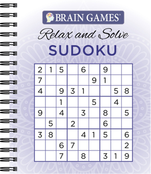 Spiral-bound Brain Games - Relax and Solve: Sudoku (Purple) Book