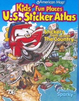 Paperback Kids' Fun Places U.S. Sticker Atlas: Stickers from Across the Country [With Stickers] (American Map) Book