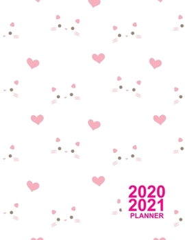 Paperback 2020 2021 Planner: Large Colorful Design Book, 8.5" x 11" Two Year 2020-2021 Calendar Planner, Monthly Schedule Organizer (24 Months Acti Book