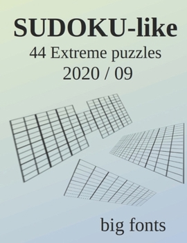 Paperback SUDOKU-like: 44 Extreme puzzles, 2020/09 Book