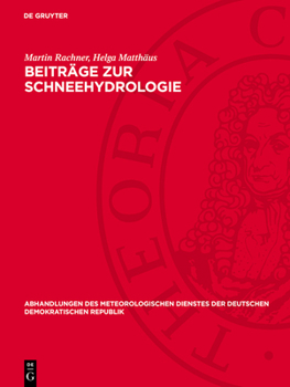 Hardcover Beiträge Zur Schneehydrologie [German] Book
