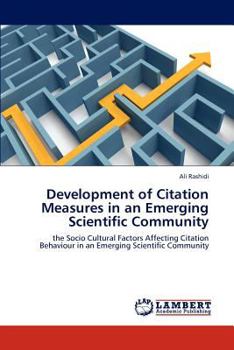 Paperback Development of Citation Measures in an Emerging Scientific Community Book