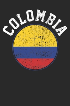 Paperback Notebook: Colombia Dot Grid 6x9 120 Pages Book