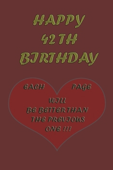 Happy 42th Birthday: Each page will be better than the previous one !!!