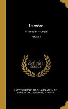 Hardcover Lucrèce: Traduction nouvelle; Volume 2 [French] Book