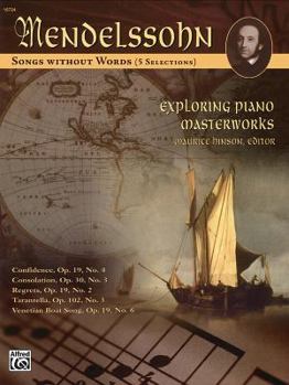 Paperback Exploring Piano Masterworks: Songs without Words (5 Selections Book