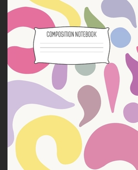 Composition Notebook: Wide Ruled Notebook Abstract Disco Baroque Pattern Lined School Journal | 100 Pages | 7.5" x 9.25" | Children Kids Girls Teens Women | Perfect For School