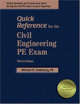 Paperback Quick Reference for the Civil Engineering PE Exam Book