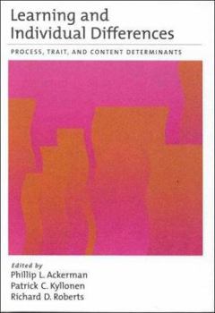 Hardcover Learning and Individual Differences: Process, Trait, and Content Determinants Book