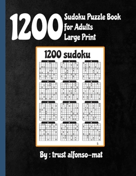 Paperback 1200 sudoku puzzle book for adults large print: the big soduko book's puzzles for adult and teen with 1200 collection sodoku, Tons of Fun for your Bra Book