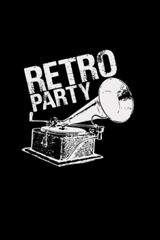Retro party: 6x9 VINYL | dotgrid | dot grid paper | notebook | notes