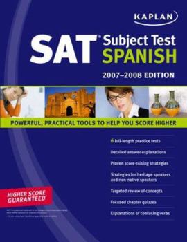 Paperback Kaplan SAT Subject Test: Spanish 2007-2008 Edition Book