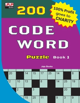 Paperback 200 CODE WORD Puzzle Book 2 [Large Print] Book