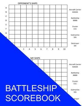 Paperback Battleship Scorebook: 350 pages Book