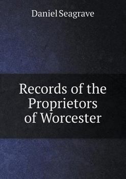 Paperback Records of the Proprietors of Worcester Book