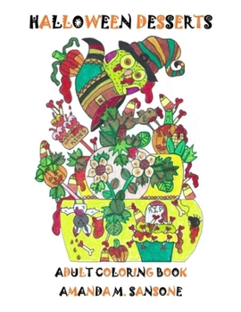 Paperback Halloween Desserts: Adult Coloring Book