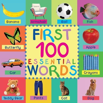 Paperback First 100 Essential Words [Large Print] Book