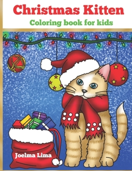 Paperback Christmas Kitten Coloring Book for Kids Book