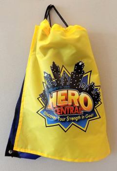 Vacation Bible School VBS Hero Central Drawstring Backpack with Cape