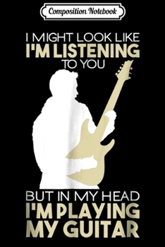Composition Notebook: Funny Guitar Player Silhouette I Band Bass Guitar Journal/Notebook Blank Lined Ruled 6x9 100 Pages
