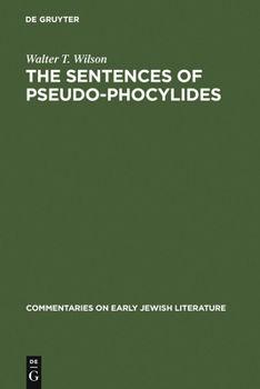 Hardcover The Sentences of Pseudo-Phocylides Book