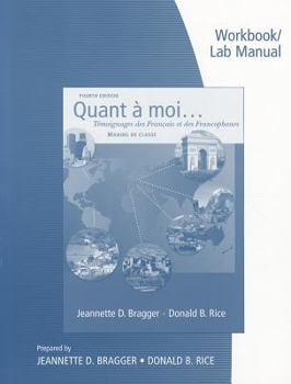 Paperback Workbook and Lab Manual for Bragger/Rice's Quant a Moi... Book
