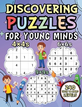 Paperback Discovering Puzzles For Young Minds 240 Easy To Hard Levels Book