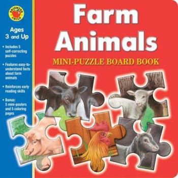 Board book Farm Animals Mini-Puzzle Board Book [With Poster] Book