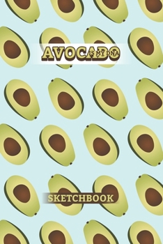 Paperback Avocado Is My DNA Sketchbook: Light Blue 130 Pages Wide Ruled Lined Paper Avocado Lovers Themed Sketchbook 6x9 diary gift for Teens, Kids, Girls, Bo Book