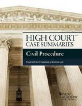 Paperback High Court Case Summaries on Civil Procedure, Keyed to Freer Book