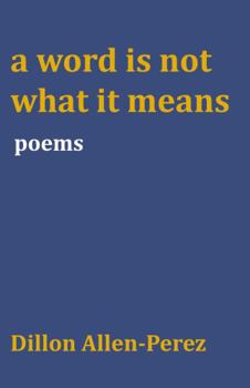 Paperback a word is not what it means: poems Book