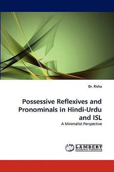 Paperback Possessive Reflexives and Pronominals in Hindi-Urdu and Isl Book