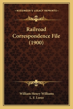 Paperback Railroad Correspondence File (1900) Book