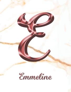 Emmeline: 1 Year Weekly Planner with Note Pages (12 Months) | White Marble Rose Gold Pink Effect Letter E | 2020 - 2021 | Week Planning | Monthly ... | Plan Each Day, Set Goals & Get Stuff Done