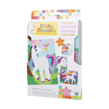 Toy Sticky Mosaics Travel Pack Unicorns Book