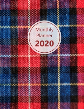 Monthly planner 2020: Large. Month on 2 pages. Incl. 2020 Calendar, Important dates section and Notes pages. 8.5" x 11.0" (Letter size). (Scottish pattern, tartan, breacan. Soft matte cover).