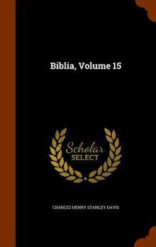 Hardcover Biblia, Volume 15 Book