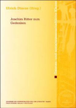 Paperback Joachim Ritter Zum Gedenken [German] Book