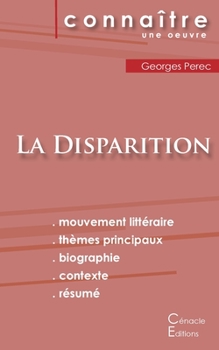 Paperback Fiche de lecture La Disparition de Georges Perec (Analyse littéraire de référence et résumé complet) [French] Book