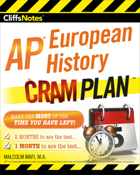 Paperback Cliffsnotes AP European History Cram Plan Book