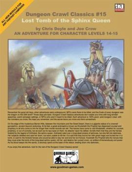 Paperback Lost Tomb of the Sphinx Queen: An Adventure for Character Levels 14-15 Book
