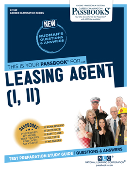 Paperback Leasing Agent (I, II) (C-1992): Passbooks Study Guide Volume 1992 Book