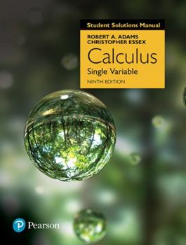 Paperback Student Solutions Manual for Calculus: Single Variable Book