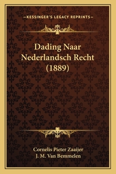 Paperback Dading Naar Nederlandsch Recht (1889) [Dutch] Book