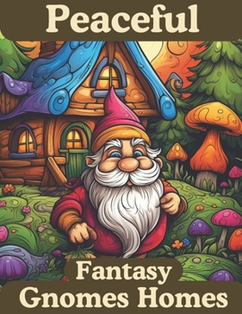 Paperback Peaceful: Fantasy Gnome Homes: Coloring Book for Adults, Teens and Kids. Bring these Garden Gnomes and their homes to life, with Book