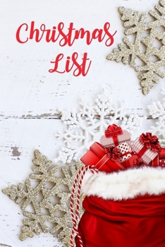 Paperback Christmas List: Organizer with Checklist and Notes, Blank Lined Pages with Boxes, Small Journal Book